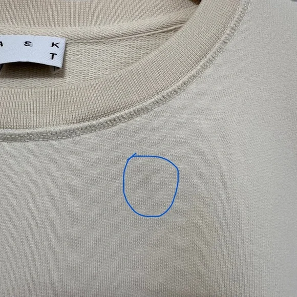 ASKET The Sweatshirt Crewneck Off White Men’s Size Large Long - Picture 13 of 14